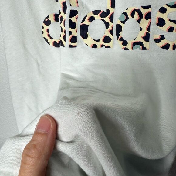 Adidas White Tank Top with Graphic Design Size Small - Picture 3 of 5